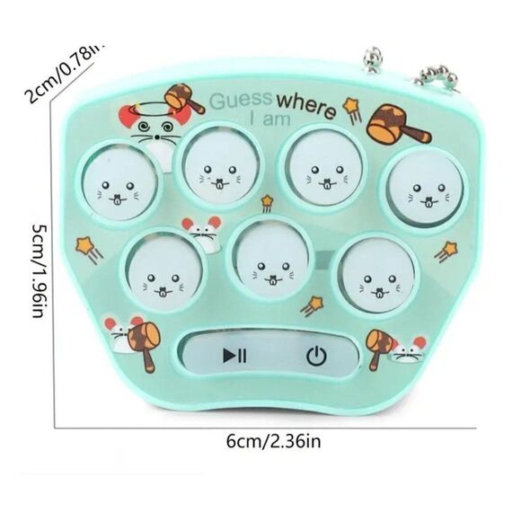 NEW! Green Pocket Mini Whack-a-mole Game Console Adult or Kids Puzzle Cute Toy W - Picture 3 of 3